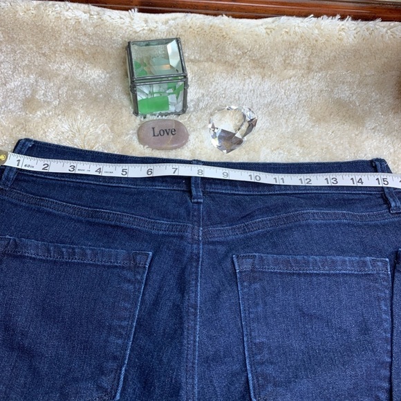 Ann Taylor Loft Super Skinny Dark Indigo Wash Mid Rise Straight Leg Jeans 29 8 - Picture 8 of 9